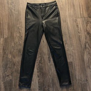 Black Faux Lester Skinny Leg Pants - Size 27